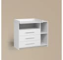 Livinity® Wickelkommode Torino Weiß mit Schubladen Bild 4