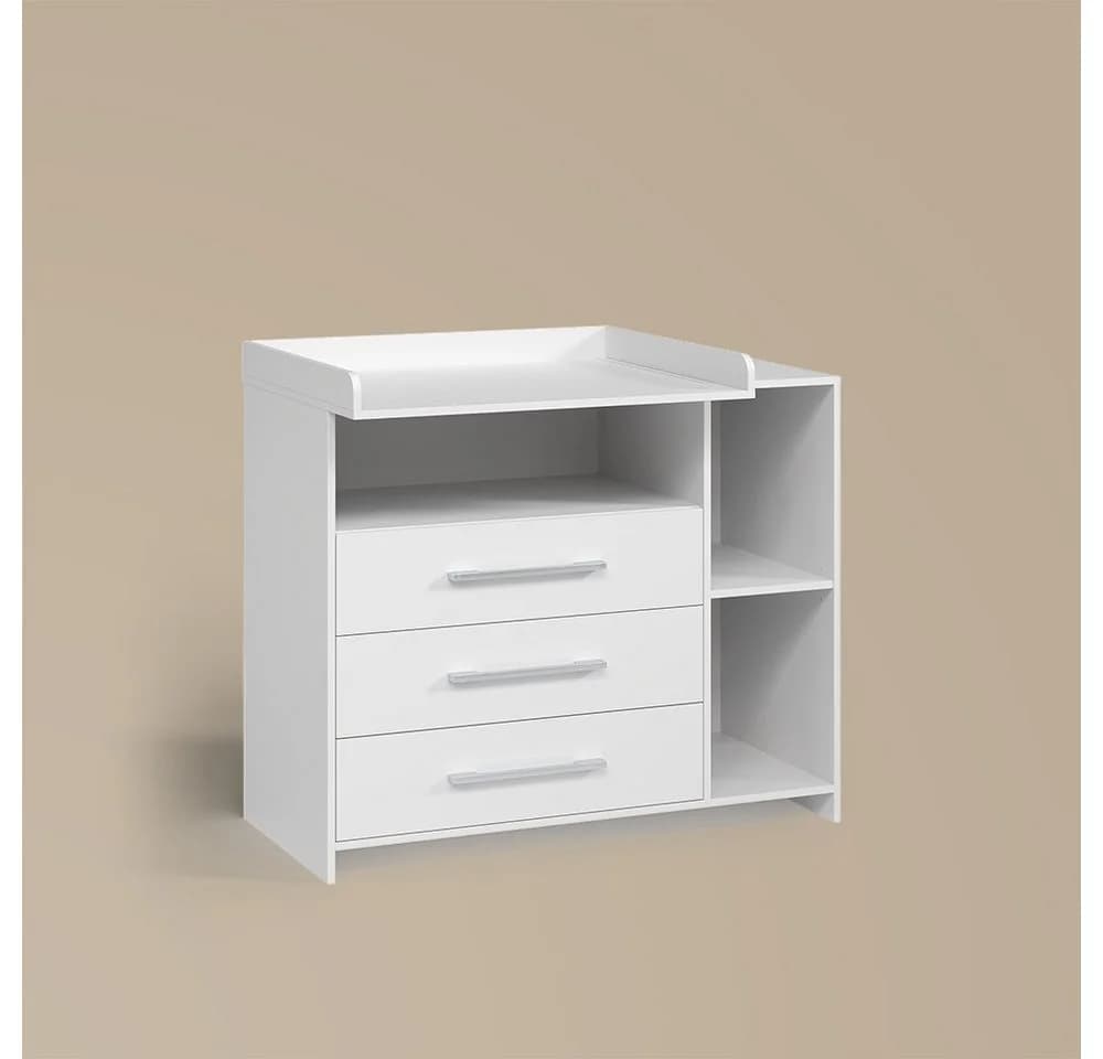 Livinity® Wickelkommode Torino Weiß mit Schubladen - Bild 4