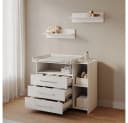 Livinity® Wickelkommode Torino Weiß mit Schubladen Bild 5