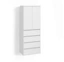 Livinity® Kleiderschrank Garda Weiß mit 4 Schubladen Bild 2
