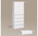 Livinity® Kleiderschrank Garda Weiß mit 4 Schubladen Bild 3