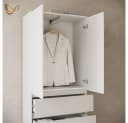 Livinity® Kleiderschrank Garda Weiß mit 4 Schubladen Bild 5