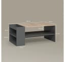Livinity® Couchtisch Piave Anthrazit/Sonoma mit Regalen Bild 3
