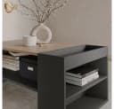 Livinity® Couchtisch Piave Anthrazit/Sonoma mit Regalen Bild 5