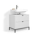 Livinity® Waschbeckenunterschrank Aterno Weiß 2 Schubladen Bild 2