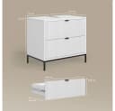Livinity® Waschbeckenunterschrank Aterno Weiß 2 Schubladen Bild 3