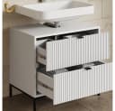 Livinity® Waschbeckenunterschrank Aterno Weiß 2 Schubladen Bild 5
