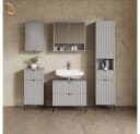 Livinity® Waschbeckenunterschrank Aterno Grau mit 2 Schubladen Bild 1