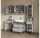 Livinity® Waschbeckenunterschrank Aterno Grau mit 2 Schubladen Bild 4