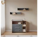 Livinity Wickelkommode Torino Anthrazit Sonoma mit Schubladen Bild 1