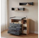 Livinity Wickelkommode Torino Anthrazit Sonoma mit Schubladen Bild 4