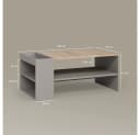 Livinity® Couchtisch Piave Greige mit Regalen Bild 3