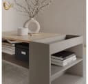 Livinity® Couchtisch Piave Greige mit Regalen Bild 5