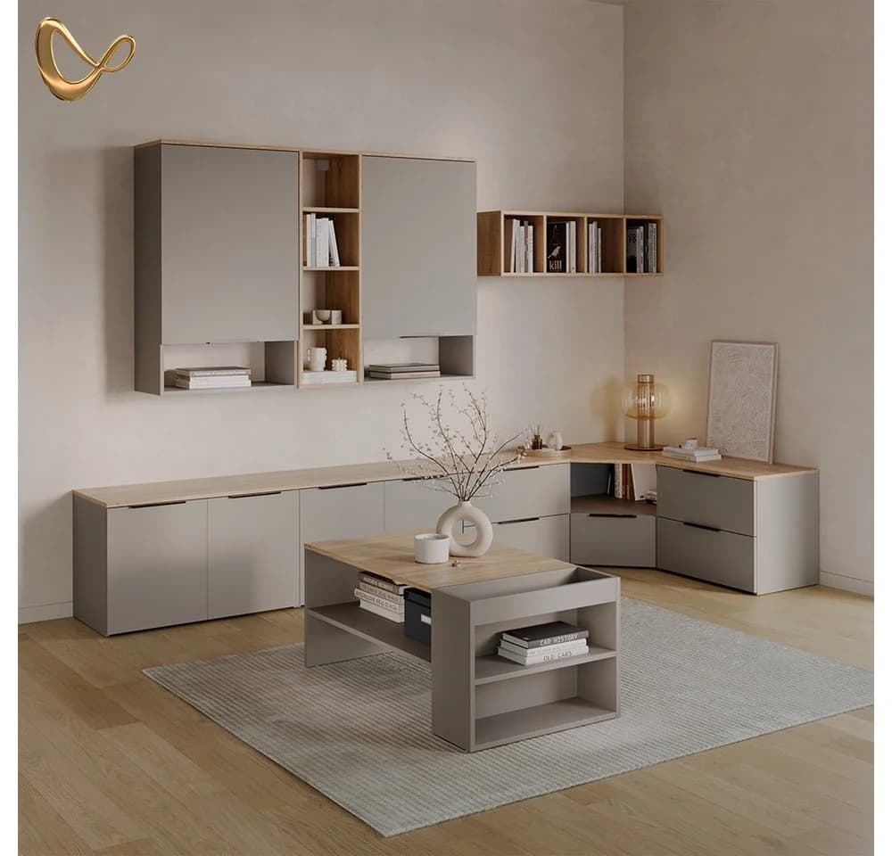 Livinity® Wohnwand Piave 3-teilig Greige/Sonoma - Bild 1