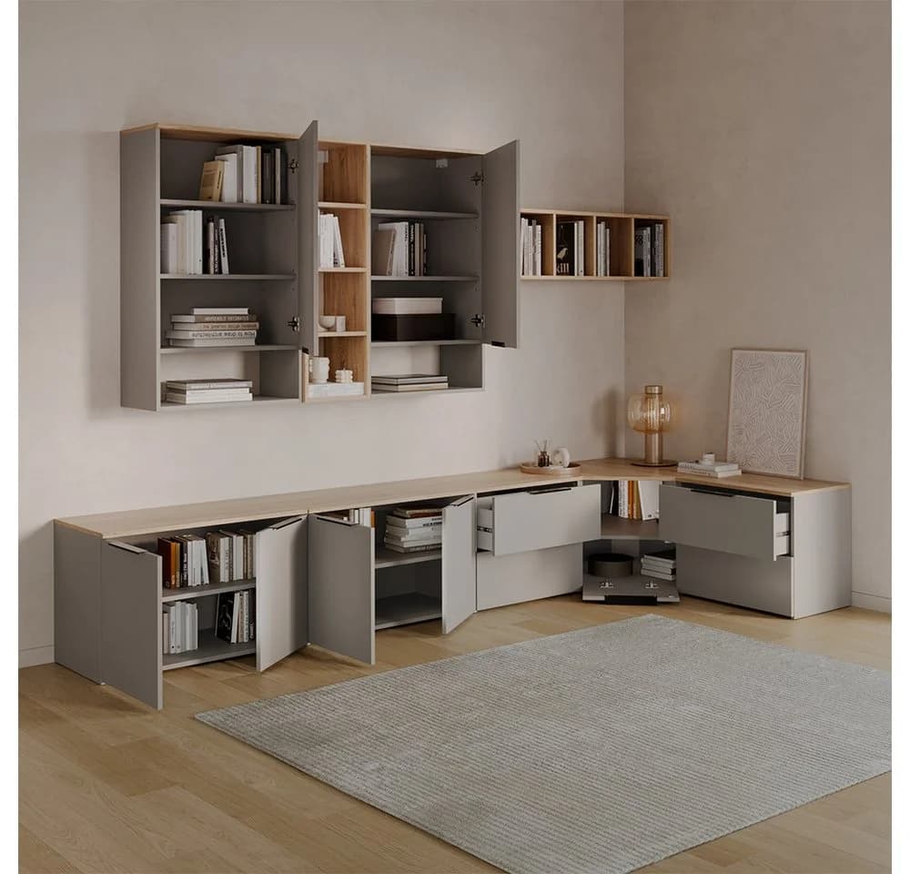 Livinity® Wohnwand Piave 3-teilig Greige/Sonoma - Bild 4