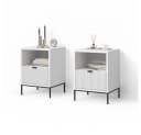 Livinity Nachtschrank Aterno 2er Set Weiß MDF Bild 2