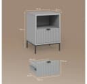 Livinity Nachtschrank Aterno Grau 2er Set Bild 3