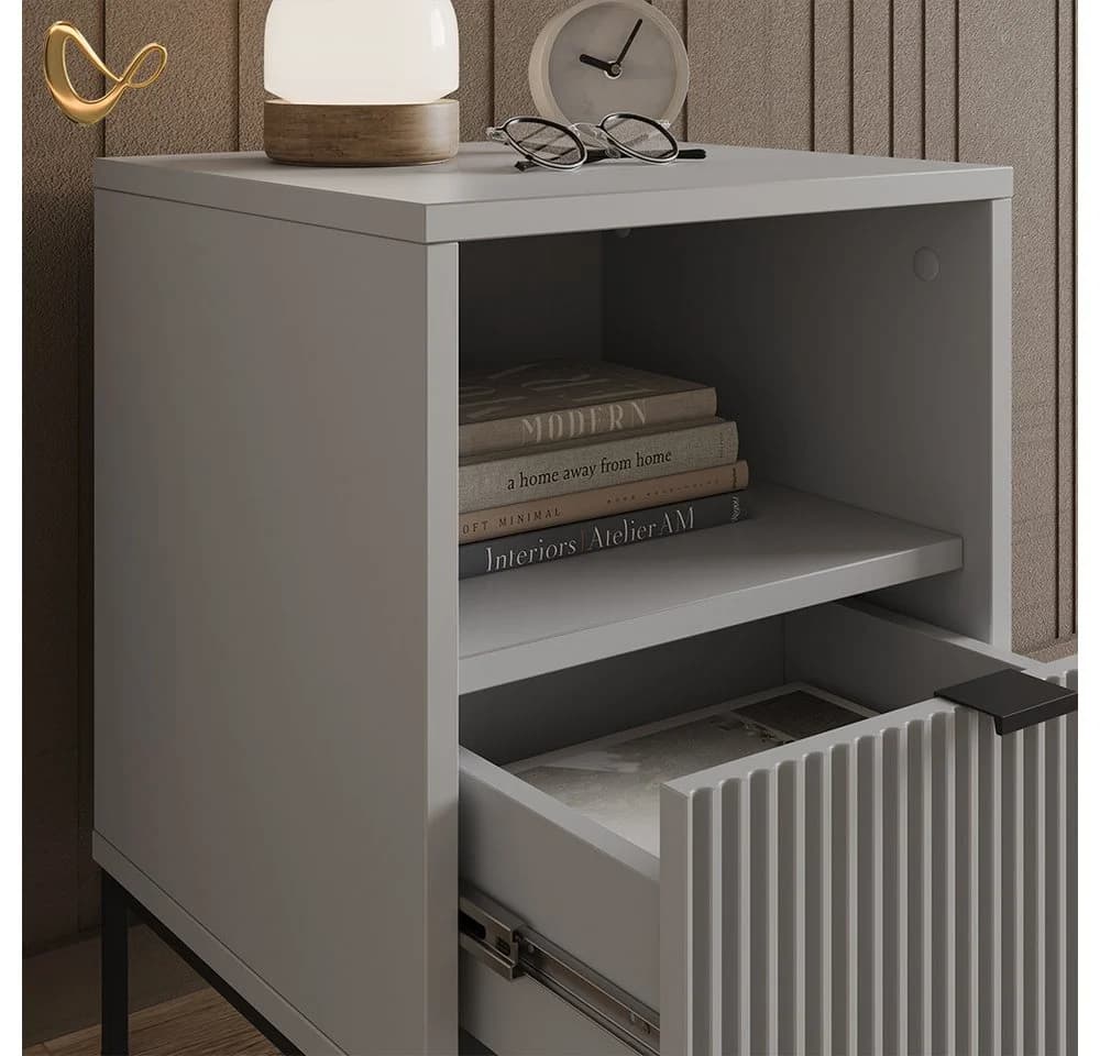 Livinity Nachtschrank Aterno Grau 2er Set - Bild 5