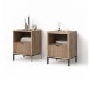 Livinity Nachtschrank Aterno 2er Set Viking Oak MDF Bild 2