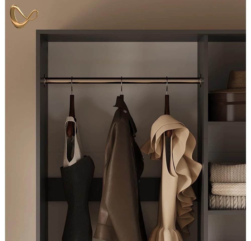 Livinity® Kleiderschrank Trento Anthrazit mit 2 Schubladen - Bild 5