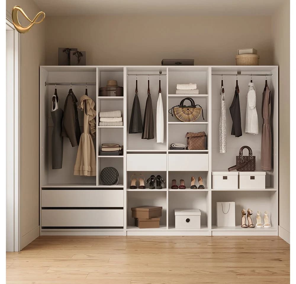 Livinity® Kleiderschrank Trento 3er Set Weiß