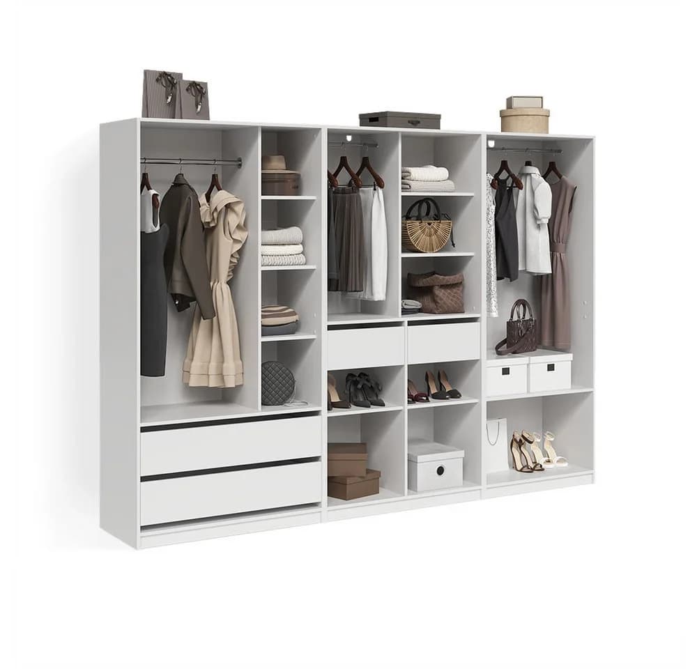 Livinity® Kleiderschrank Trento 3er Set Weiß - Bild 2