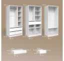Livinity® Kleiderschrank Trento 3er Set Weiß Bild 3
