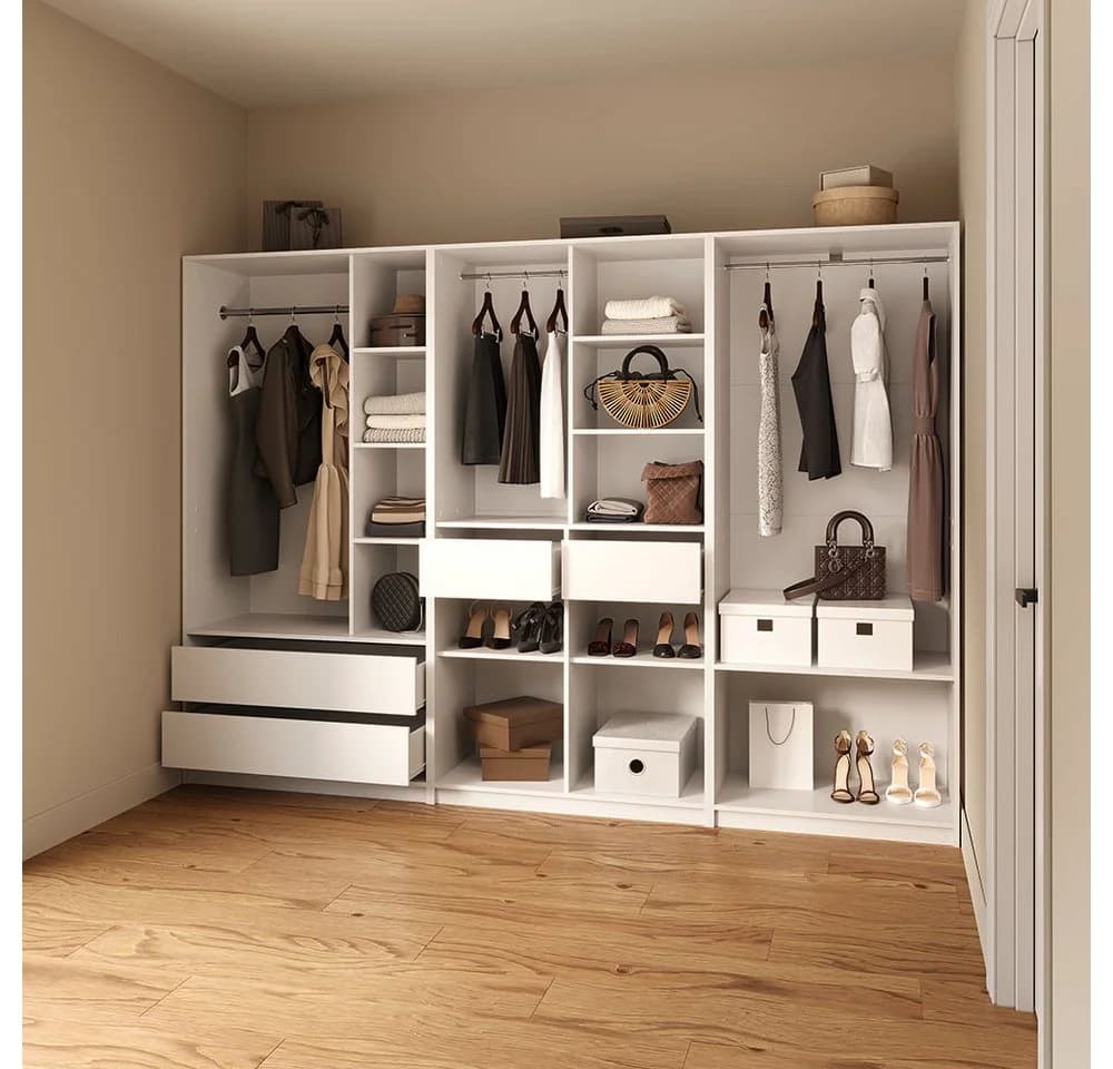 Livinity® Kleiderschrank Trento 3er Set Weiß - Bild 4