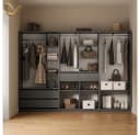 Livinity® Kleiderschrank Trento 3er Set Anthrazit Spanplatte Bild 1