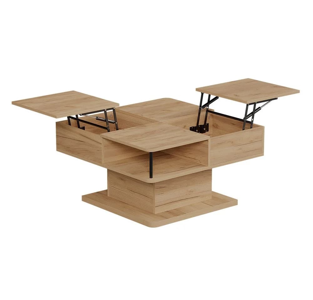 Vicco Couchtisch Movira Liftfunktion Goldkraft Eiche