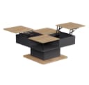Vicco Couchtisch Movira Anthrazit/Goldkraft Eiche mit Liftfunktion und Stauraum Bild 1