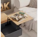 Vicco Couchtisch Movira Anthrazit/Goldkraft Eiche mit Liftfunktion und Stauraum Bild 4