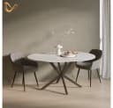 Livinity® Esstisch Firenze Weiß Schwarz Ausziehbar Bild 1