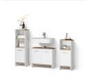 Livinity® Badmöbel-Set Amalfi 3-teilig Weiß/Goldkraft Eiche Bild 2