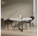Livinity® Esstisch Firenze Weiß/Schwarz Ausziehbar Bild 1