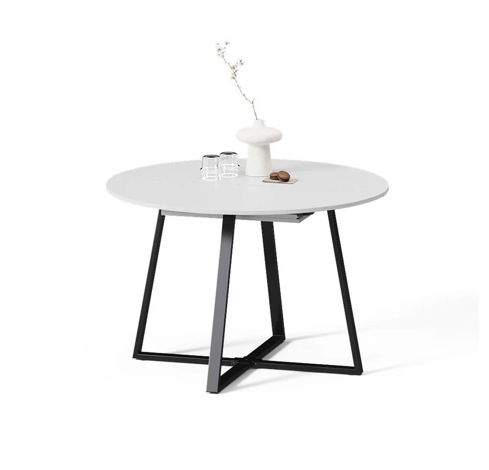 Livinity® Esstisch Firenze Weiß/Schwarz Ausziehbar - Bild 2
