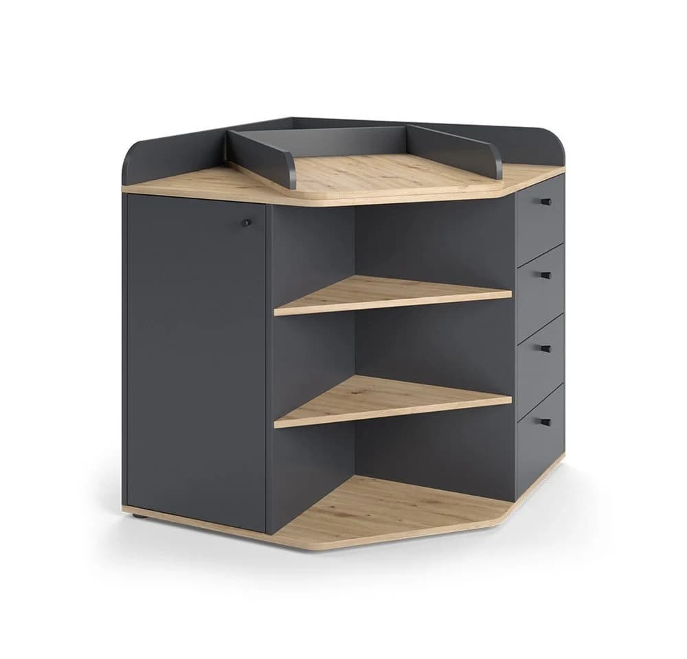 Vicco Wickelkommode Aria Anthrazit Artisan-Eiche mit Wickelaufsatz - Bild 3