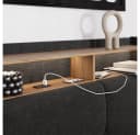 VitaliSpa® Polsterbett Christin Anthrazit/Eiche mit LED und USB-Anschluss Bild 4