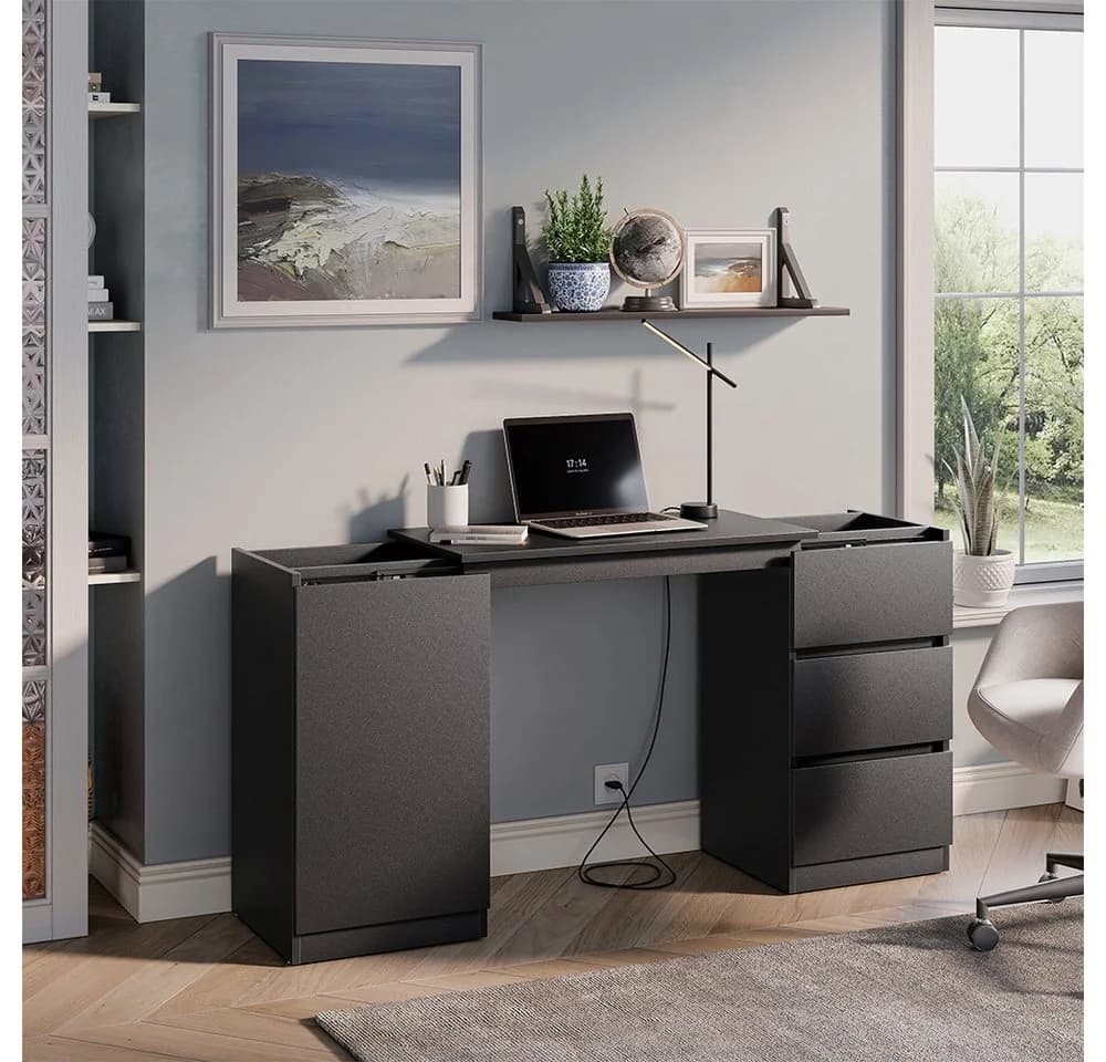 Vicco Kommode Varino Schwarz Ausziehbar - Bild 2
