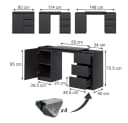 Vicco Kommode Varino Schwarz Ausziehbar Bild 3