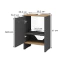 Vicco Waschbeckenunterschrank Karli Anthrazit/Goldkraft Eiche Bild 1