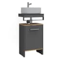 Vicco Waschbeckenunterschrank Karli Anthrazit/Goldkraft Eiche Bild 5