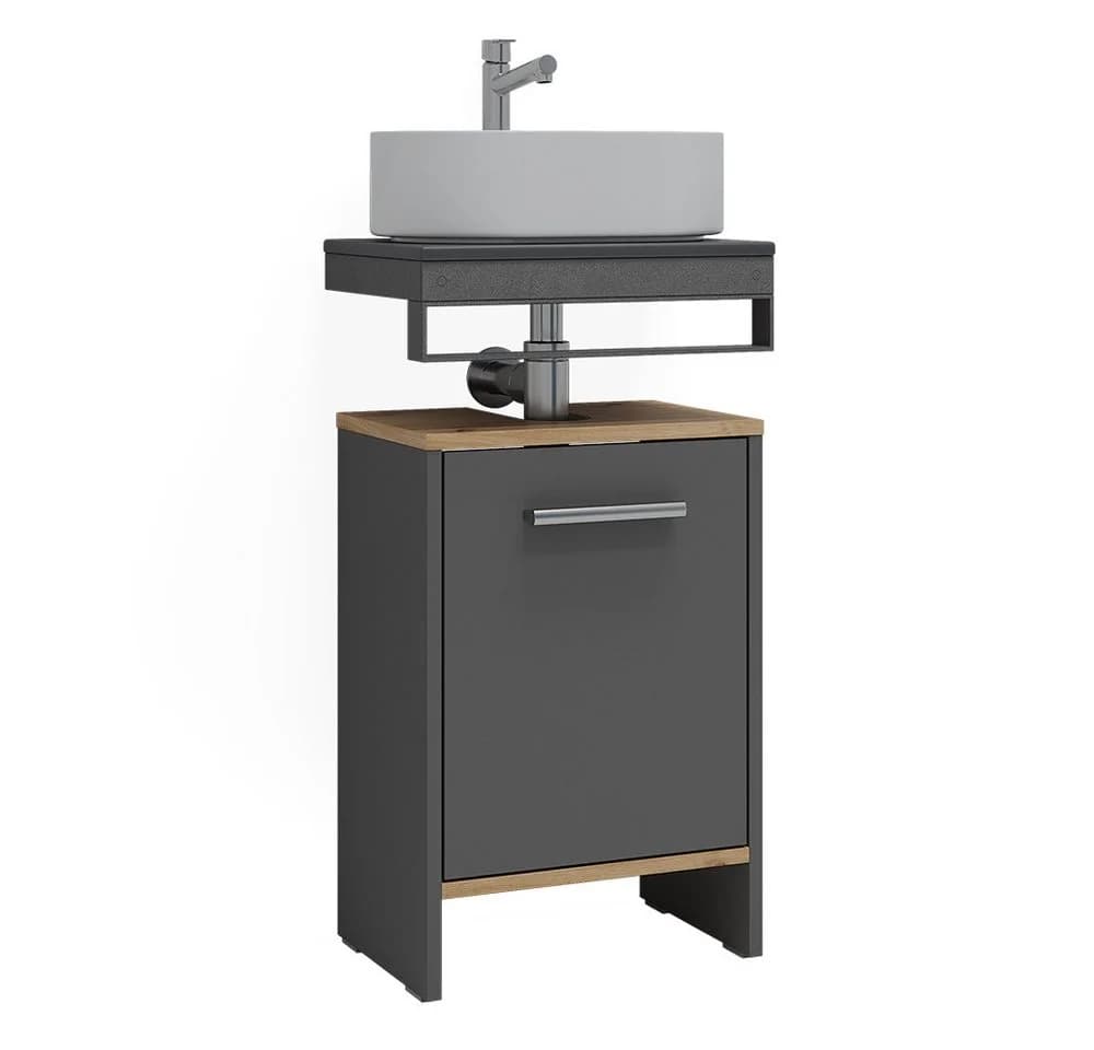 Vicco Waschbeckenunterschrank Karli Anthrazit/Goldkraft Eiche - Bild 5