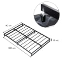 VitaliSpa® Bettgestell Lenora Schwarz Metall Bild 1