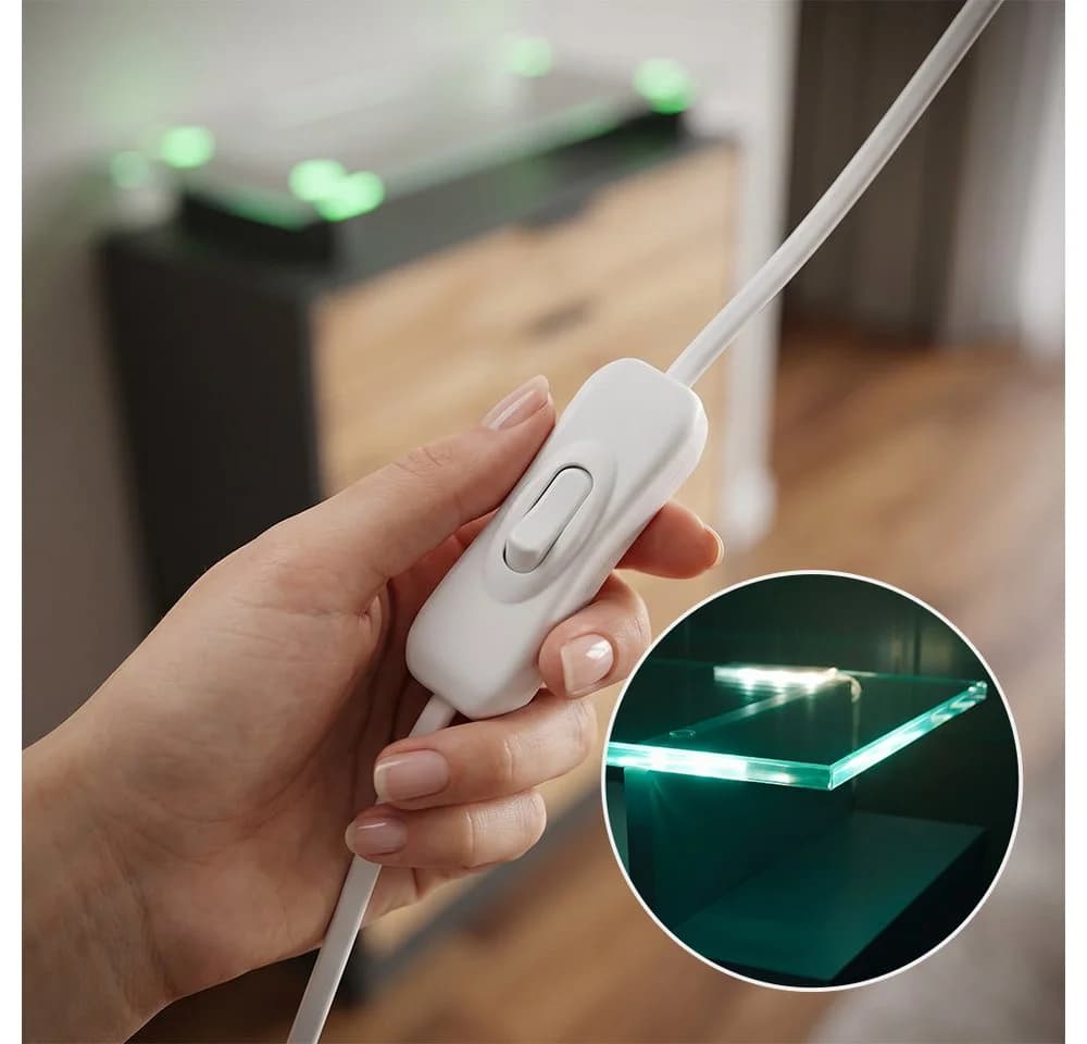 Vicco Schuhkipper Alex mit LED-Beleuchtung Goldkraft Eiche/Anthrazit - Bild 5