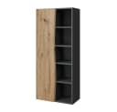 Vicco Hochschrank Willow Artisan Eiche/Anthrazit mit 5 offenen Fächern Bild 2
