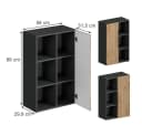 Vicco Midischrank Willow Artisan Anthrazit mit 3 Fächern Bild 1
