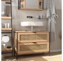 Vicco Waschbeckenunterschrank Linara Eiche Schwarz Bild 3