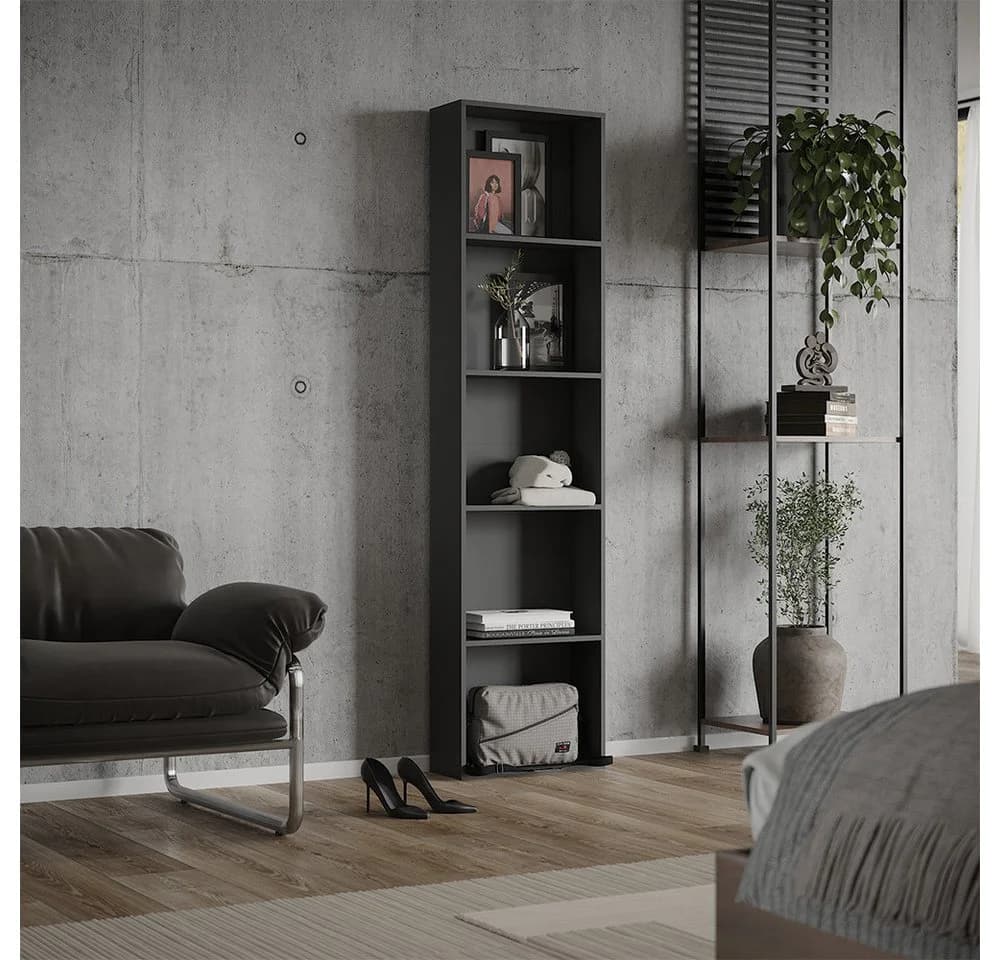 Vicco Kleiderschrank Elmo Anthrazit Modernes Seitenregal - Bild 2