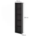 Vicco Kleiderschrank Elmo Anthrazit Modernes Seitenregal Bild 3
